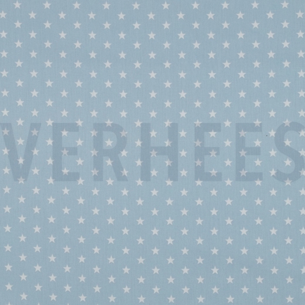 BAUMWOLLE POPELINE KLEINE STERNE HELLBLAU (hover)