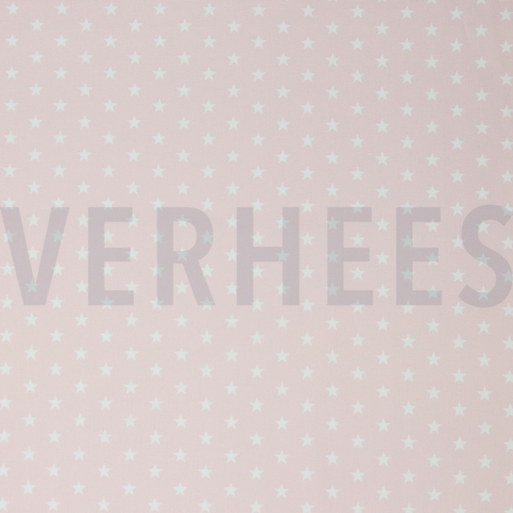 POPLIN PETIT STARS LIGHT ROSE
