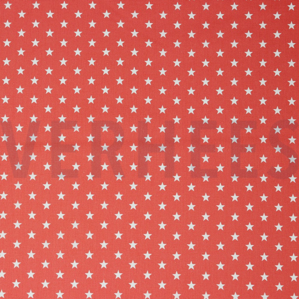 POPLIN PETIT STARS CORAL