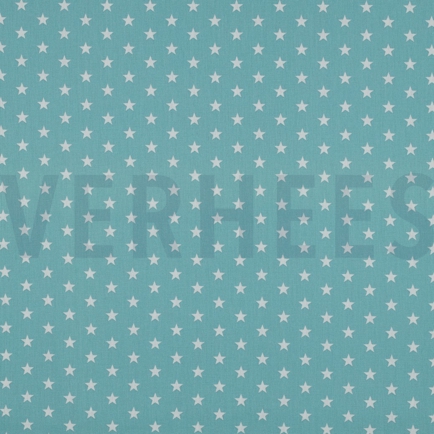 BAUMWOLLE POPELINE KLEINE STERNE ALTGRÜN (hover)