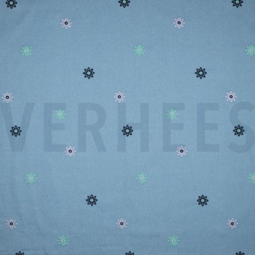 JEANS EMBROIDERY FLOWERS JEANS