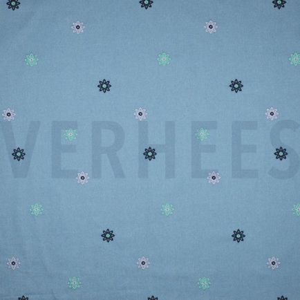 JEANS STICKEREI BLUMEN JEANSBLAU (hover)