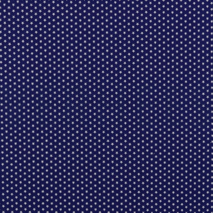 BAUMWOLLE POPELINE MINI STERNE KOBALTBLAU (hover)