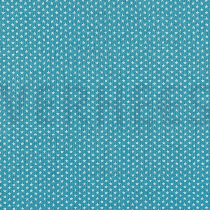 POPLIN MINI STARS TURQUOISE (hover)