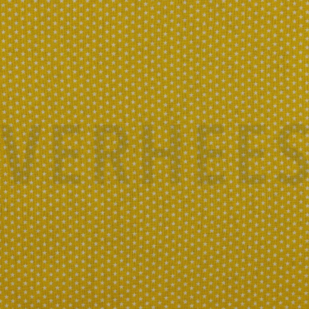 POPLIN MINI STARS YELLOW