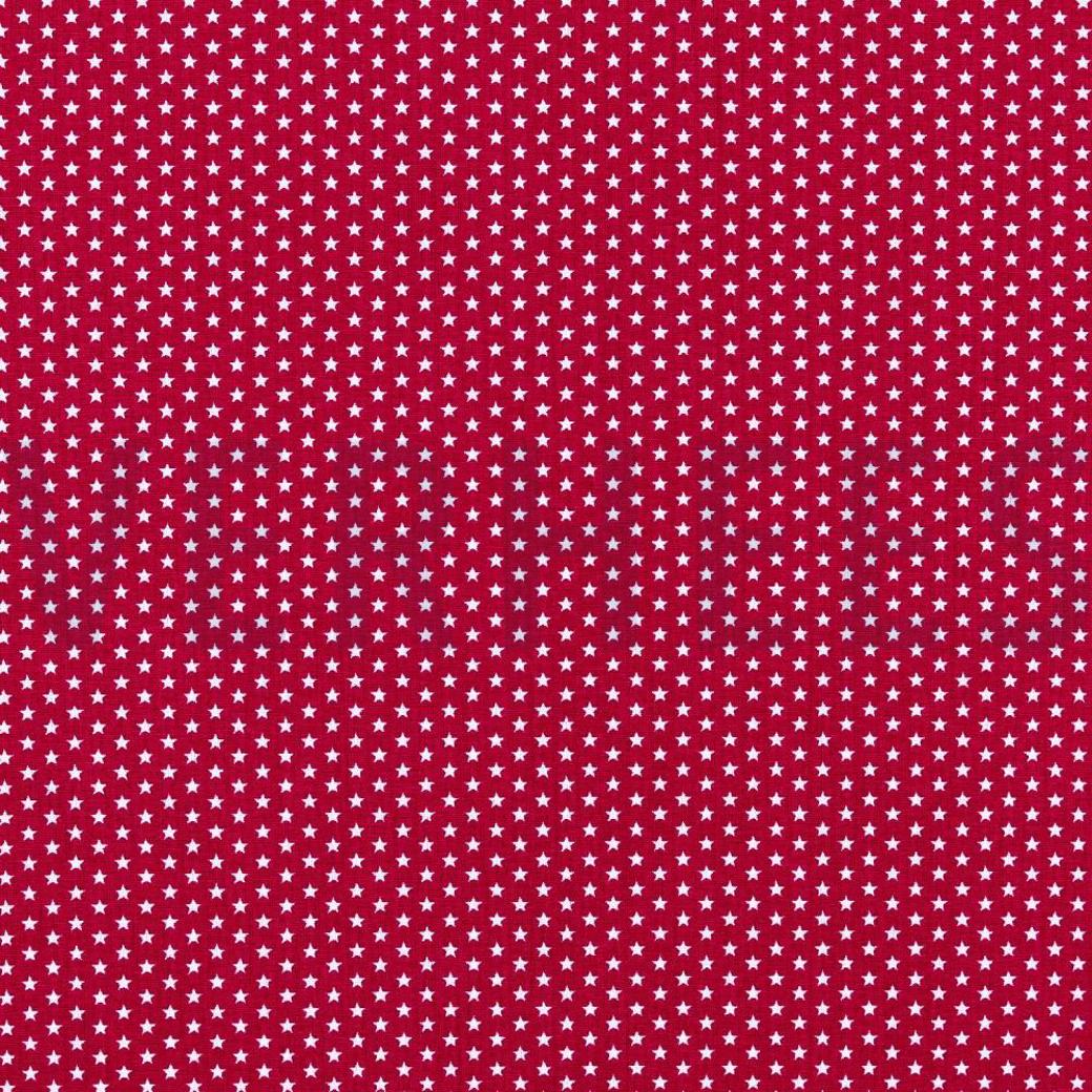 POPLIN MINI STARS CERISE