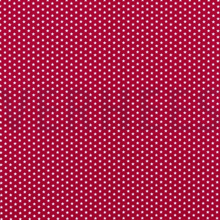 POPLIN MINI STARS CERISE (hover)