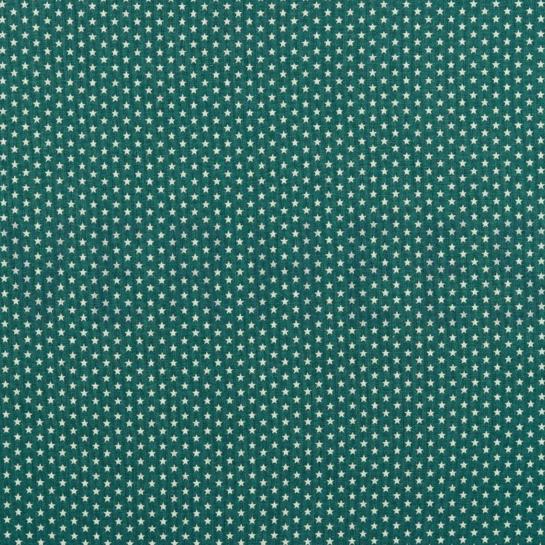 KATOENEN POPLIN MINI STERREN PETROL #7