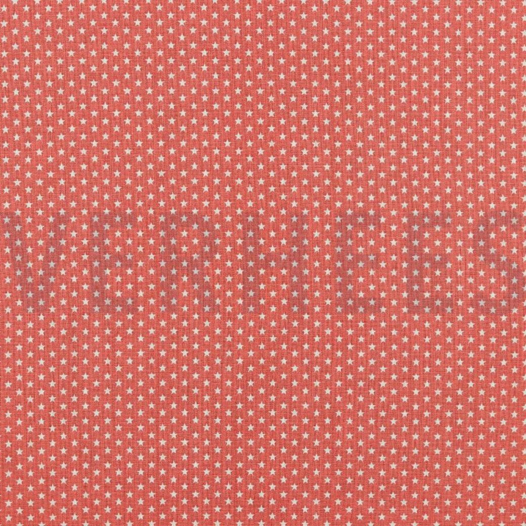 POPLIN MINI STARS CORAL