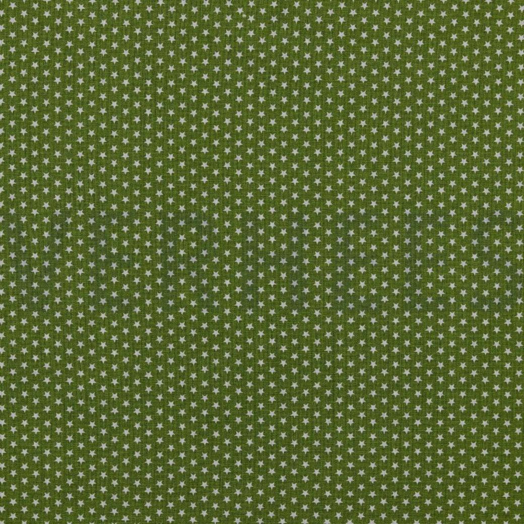 POPLIN MINI STARS DARK GREEN