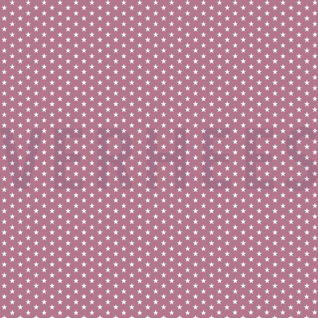 POPLIN MINI STARS MAUVE