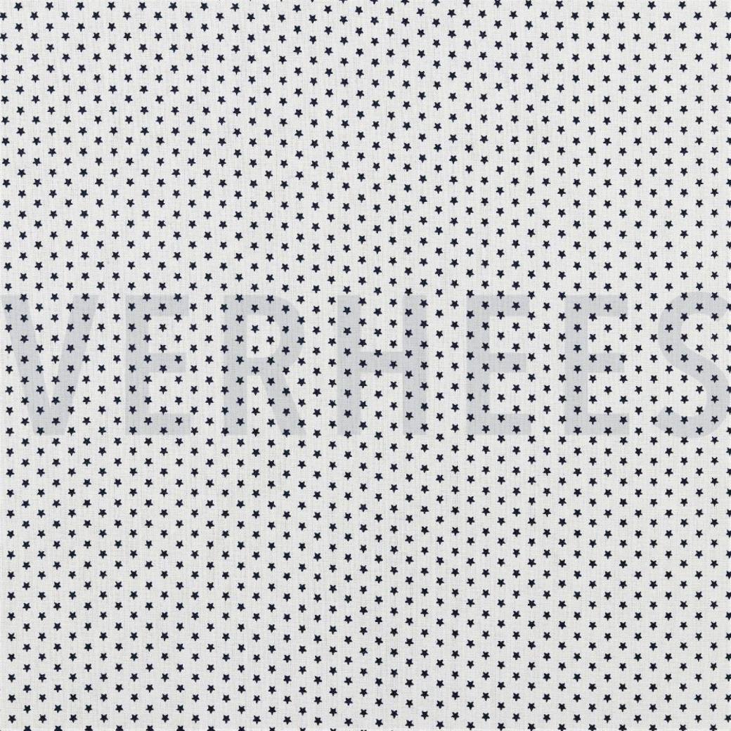 POPLIN MINI STARS WHITE/NAVY