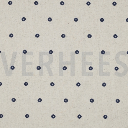 LEINEN VISKOSE STICKEREI QUADRAT INDIGO (hover)