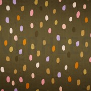 COTTON SATIN SUMMER SPOT MOSS GREEN (thumbnail)