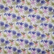 COTTON VOILE DIGITAL PALM HAVEN COBALT / MAGENTA (thumbnail)