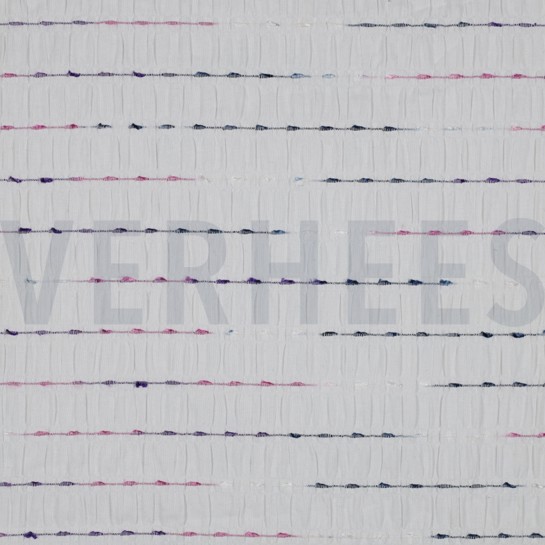 KRINKEL BAUMWOLLE DOBBY STREIFEN WEISS #7