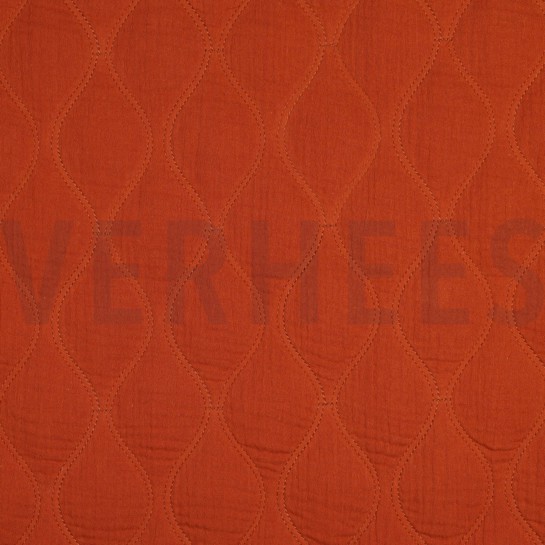 DOUBLE GAUZE QUILT RUST #7