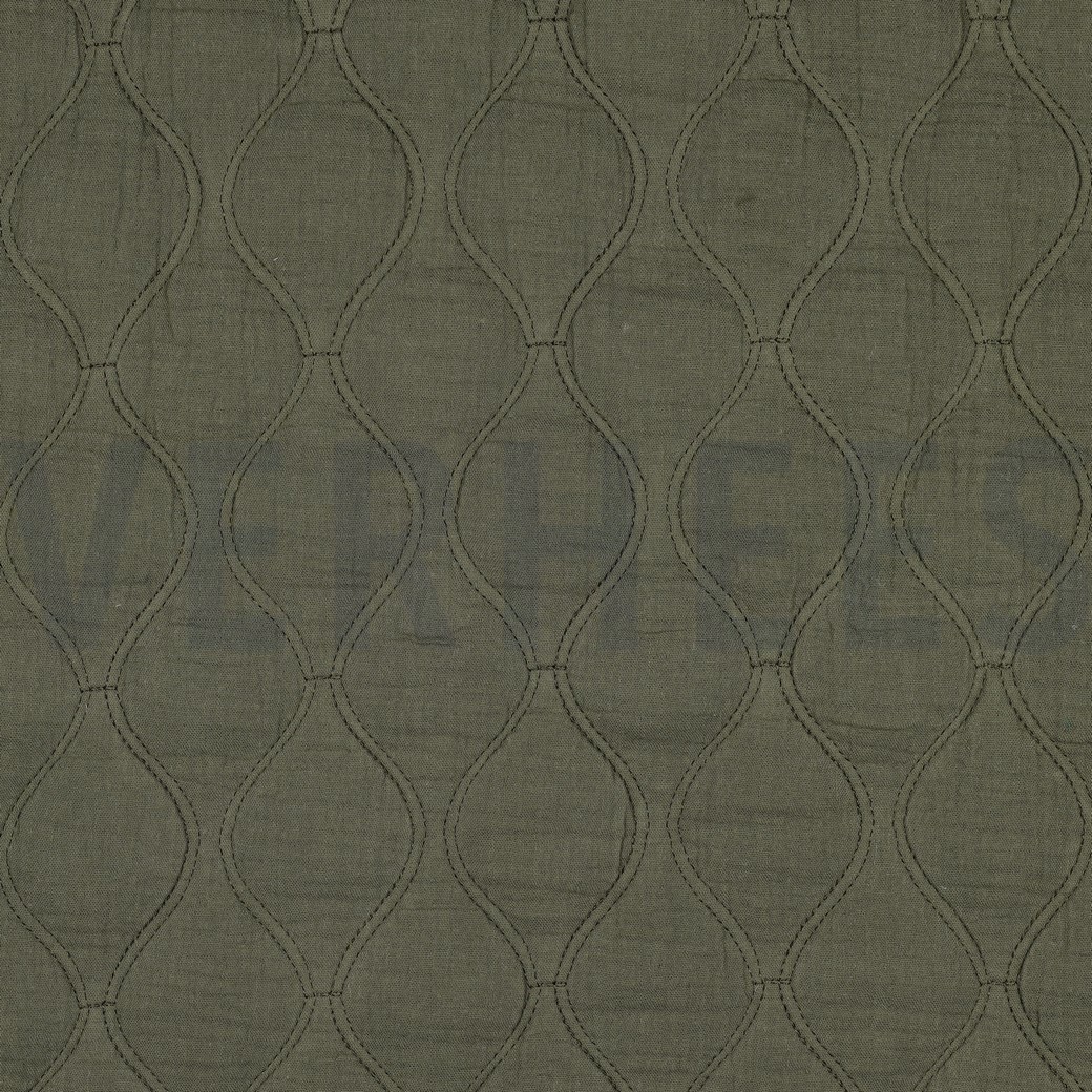 DOUBLE GAUZE QUILT DARK MOSS GREEN (hover)