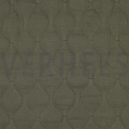 DOUBLE GAUZE QUILT DARK MOSS GREEN (hover)