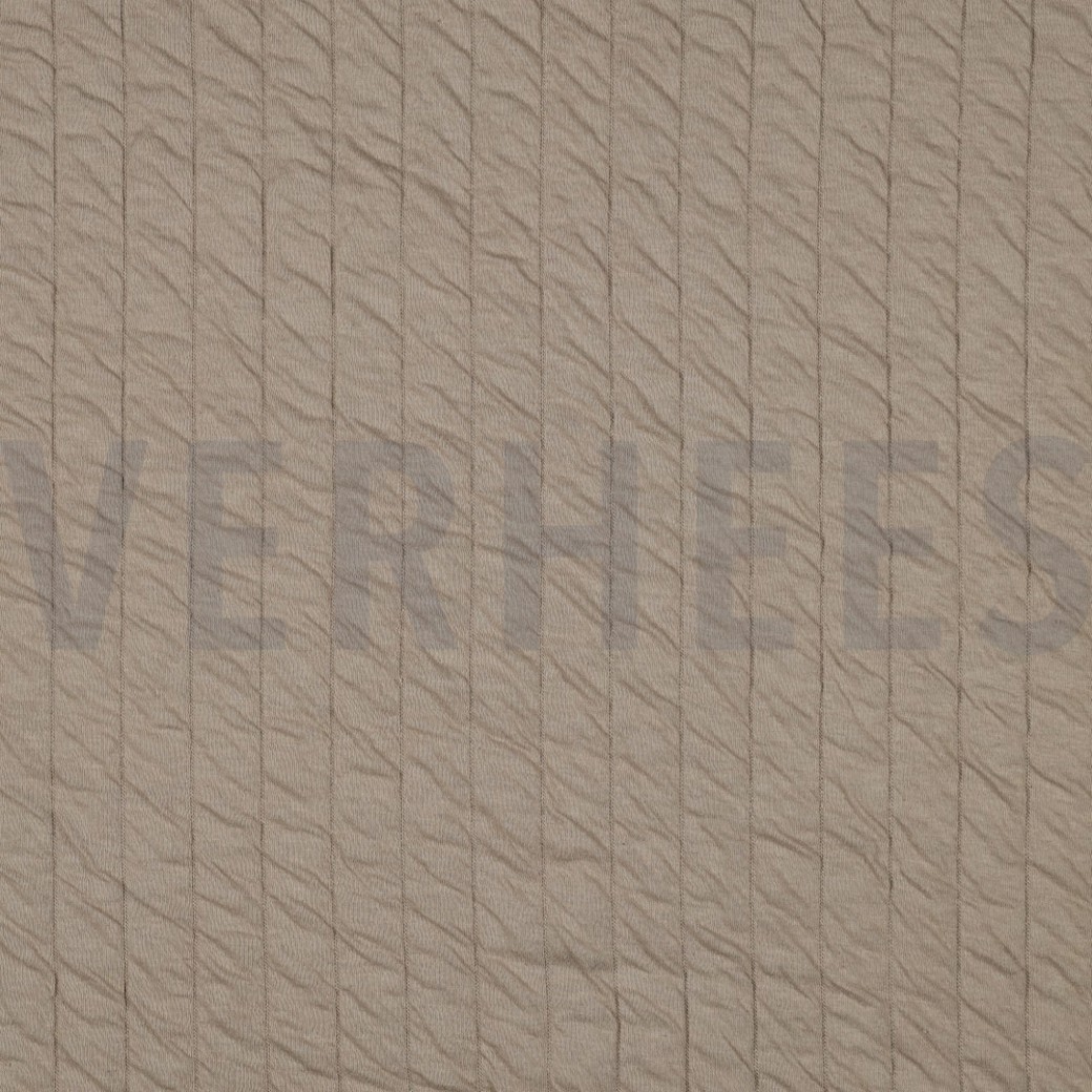 QUILTED JERSEY STRIPE SAND