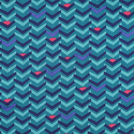 BAUMWOLLE SATIN GEOMETRISCH PETROL (hover)