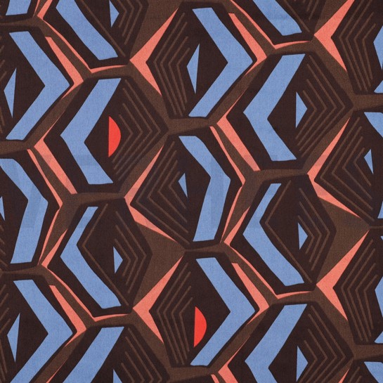 BAUMWOLLE SATIN GEOMETRISCH TAUPE #7