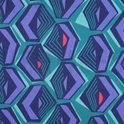 COTTON SATIN GEOMETRIC PETROL (thumbnail)
