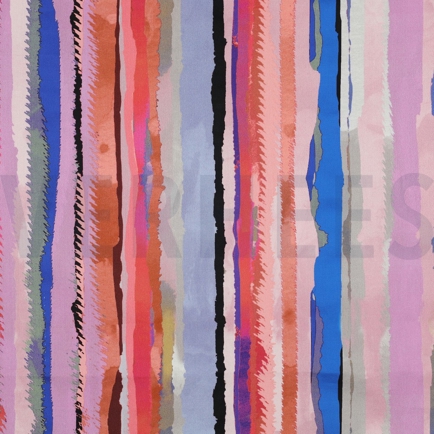 BAUMWOLLE SATIN DIGITAL STREIFEN MAUVE (hover)