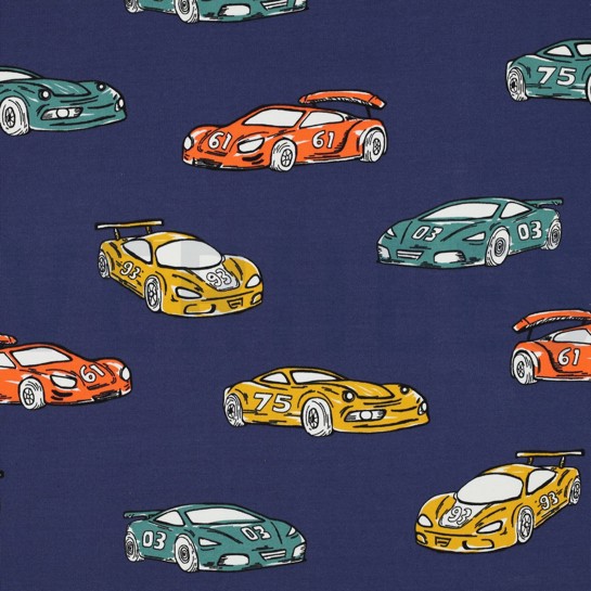 FRENCH TERRY RACECARS NAVY #7