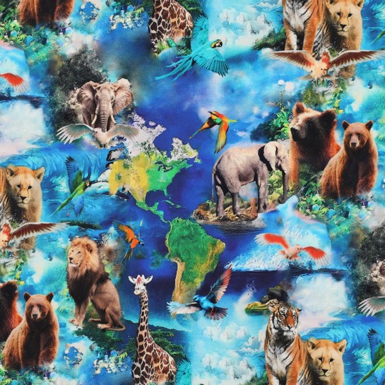 SWEAT DIGITAL TIERE BLAU #7