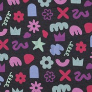 SWEAT MELANGE GLITTER DOODLE SHAPES INDIGO (thumbnail)