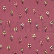 WAFFLE JERSEY FLOWERS BORDEAUX (thumbnail)
