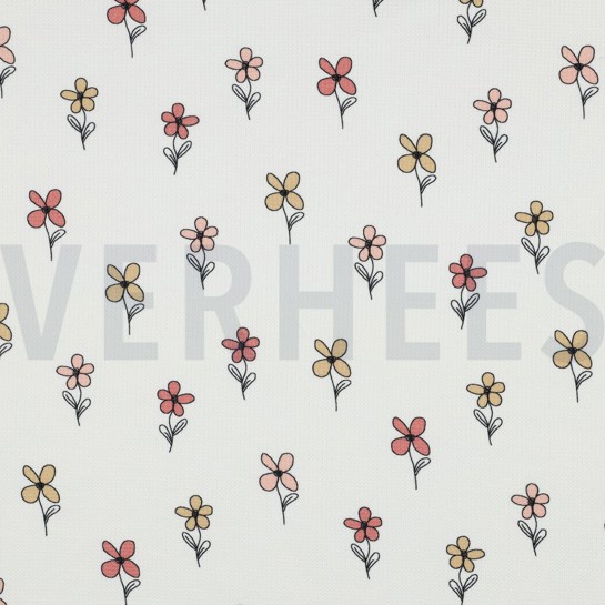 WAFELJERSEY BLOEMEN BORDEAUX #7