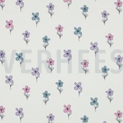 WAFFLE JERSEY FLOWERS PETROL (thumbnail)