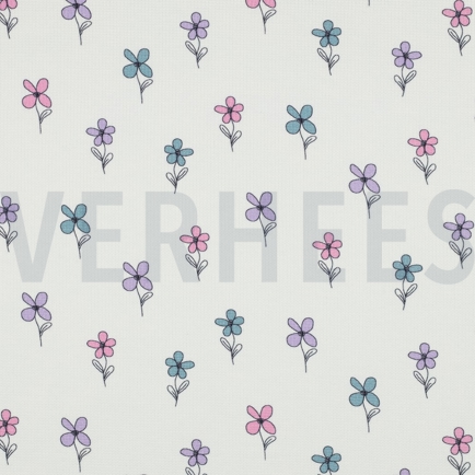 WAFFELJERSEY BLUMEN PETROL (hover)