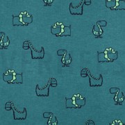 FLANNEL DINOSAURS PETROL (thumbnail)