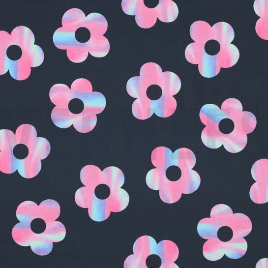 SOFTSHELL DIGITAL FLOWERS NAVY #7
