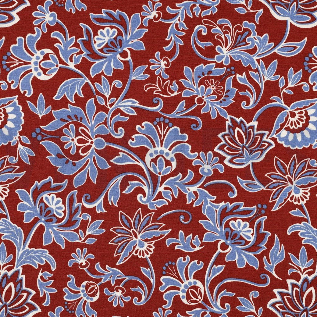 PUNTA DI ROMA PAISLEY FLOWERS BORDEAUX