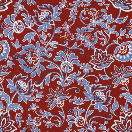 PUNTA DI ROMA PAISLEY FLOWERS BORDEAUX (hover)