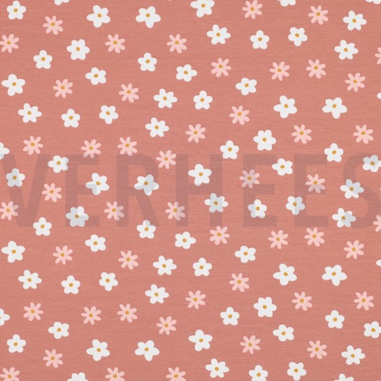 JERSEY GOTS ENTEN UND BLUMEN ROSA #7