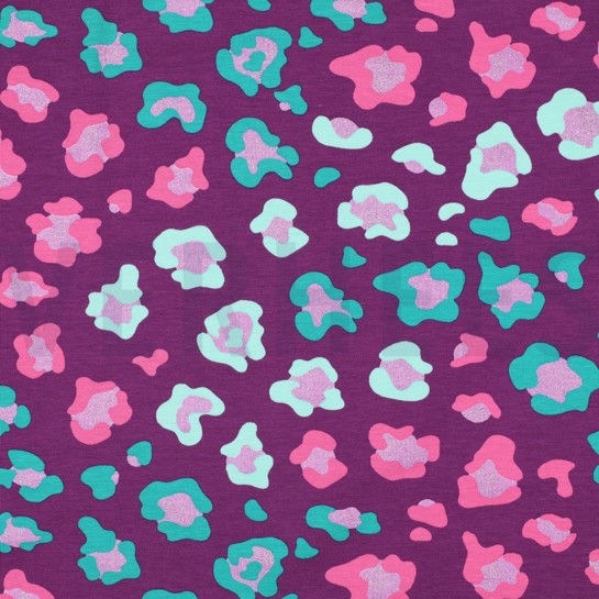 JERSEY GLITTER DIERENHUID PAARS #7