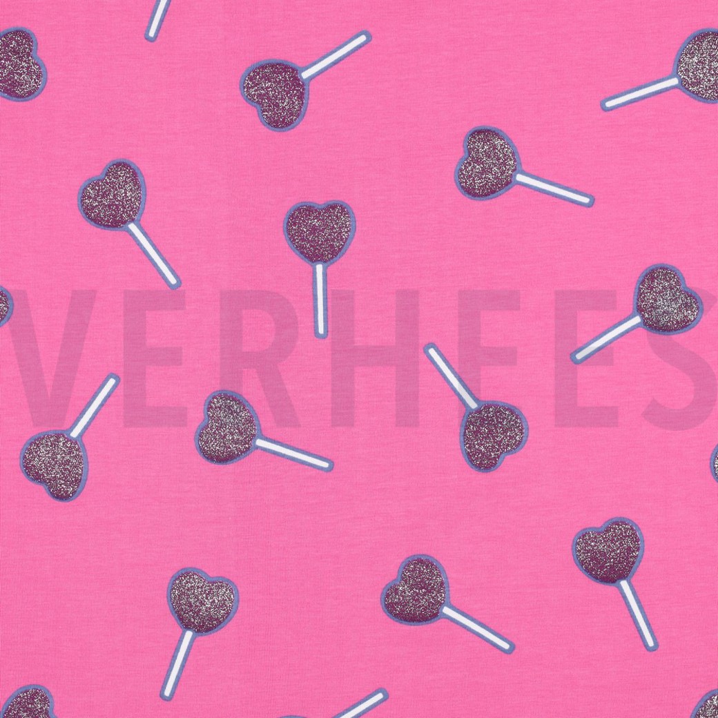 JERSEY GLITTER LOLLYPOP FUCHSIA