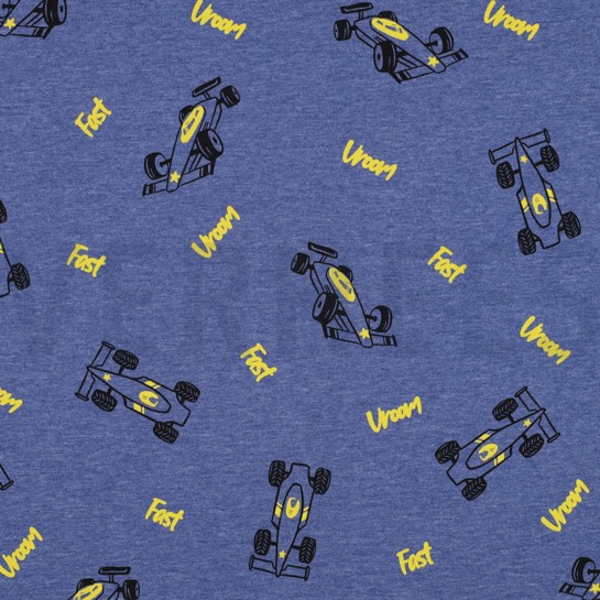 JERSEY MELANGE RENNWAGEN KOBALTBLAU #7