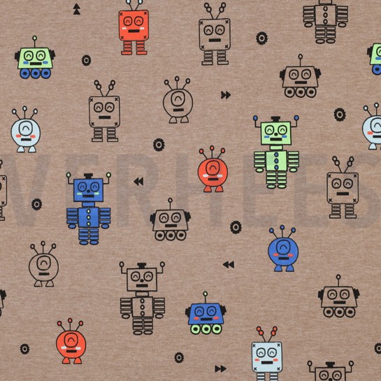 JERSEY MELANGE NEON ROBOTS TAUPE #7