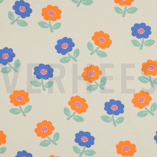 JERSEY NEON FLOWERS OFF-WHITE #7