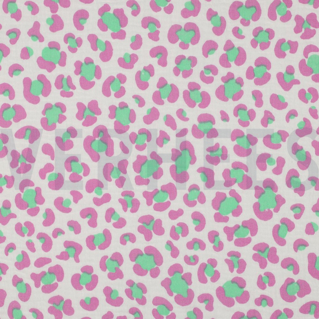 DOUBLE GAUZE ANIMAL SKIN ECRU