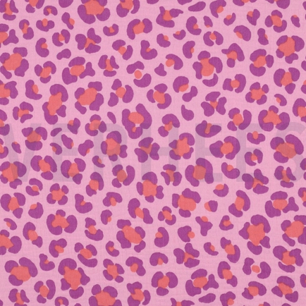 DOUBLE GAUZE DIERENHUID ROZE (hover)