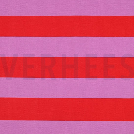 CANVAS STREIFEN ROT / MAUVE #7