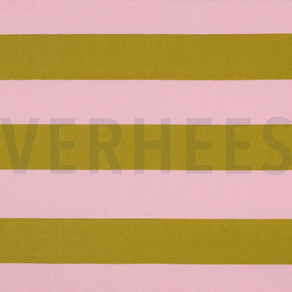 CANVAS STRIPES LIGHT PINK / OCHRE