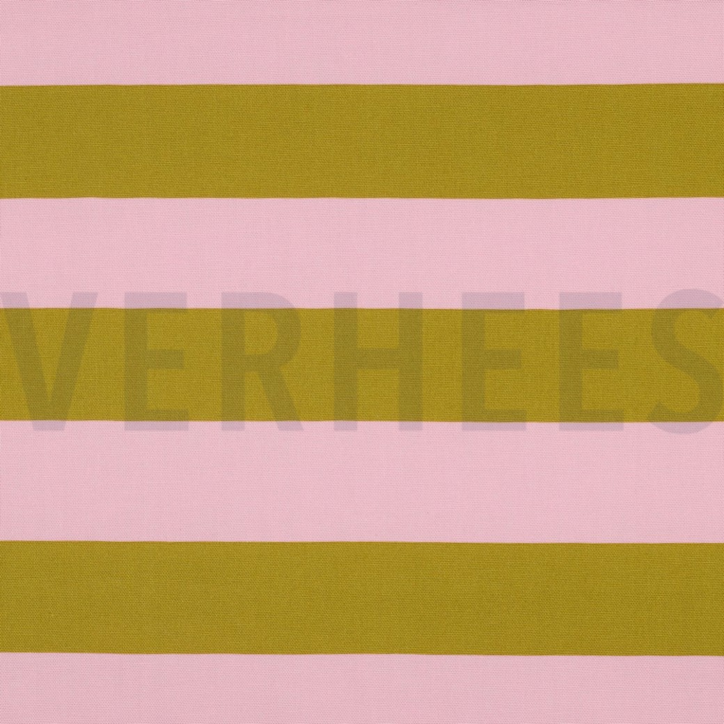 CANVAS STRIPES LIGHT PINK / OCHRE